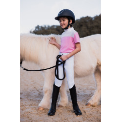 Polo de concours Horze Kaya enfant strass Rose begonia Polo de concours Horze Kaya enfant strass Rose begonia
