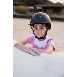 Polo de concours Horze Kaya enfant strass Rose begonia Polo de concours Horze Kaya enfant strass Rose begonia