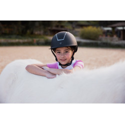 Polo de concours Horze Kaya enfant strass Rose begonia Polo de concours Horze Kaya enfant strass Rose begonia