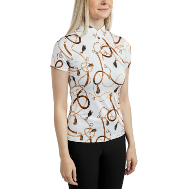 Polo manches courtes Montar imprimé Haily Bridle femme Polo manches courtes Montar imprimé Haily Bridle femme