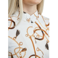 Polo manches courtes Montar imprimé Haily Bridle femme Blanc Polo manches courtes Montar imprimé Haily Bridle femme Blanc