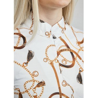 Polo manches courtes Montar imprimé Haily Bridle femme Polo manches courtes Montar imprimé Haily Bridle femme