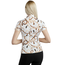 Polo manches courtes Montar imprimé Haily Bridle femme Blanc
