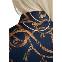 Polo manches courtes Montar imprimé Haily Bridle femme Marine Bleu marine