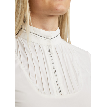 Polo raffiné Montar MoZitta Pintucks et crystals gun metal femme Polo raffiné Montar MoZitta Pintucks et crystals gun metal femme