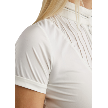 Polo raffiné Montar MoZitta Pintucks et crystals gun metal femme Polo raffiné Montar MoZitta Pintucks et crystals gun metal femme