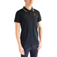 Polo manches courtes Montar MoDrake col et logo contrasté homme Noir Polo manches courtes Montar MoDrake col et logo contrasté homme Noir