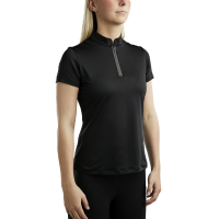 Polo manches courtes Montar MoGloria bande caviar Junior Noir