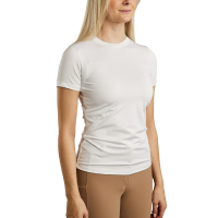 T-shirt maille manches courtes Montar MoStella logo imprimé au laser femme Blanc