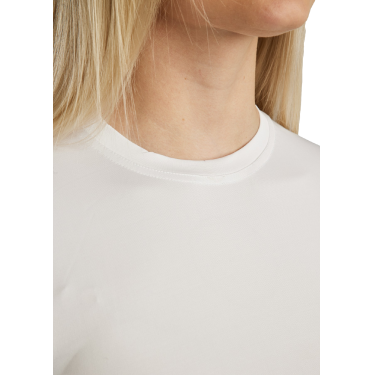 T-shirt maille manches courtes Montar MoStella logo imprimé au laser femme T-shirt maille manches courtes Montar MoStella logo imprimé au laser femme
