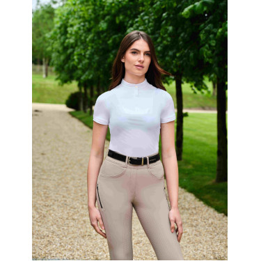 Chemise de concours LeMieux Sophia manches courtes Blanc