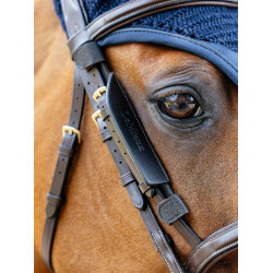 Oeillères de bridon LeMieux en cuir Marron