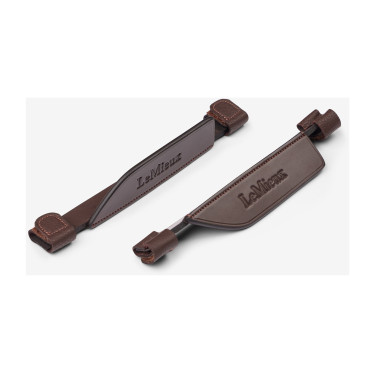 Oeillères de bridon LeMieux en cuir Havane Marron