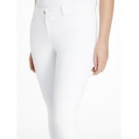 Pantalon d'équitation à basanes silicone Imogen Blanc