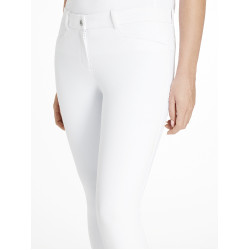 Pantalon d'équitation à basanes silicone Imogen Blanc