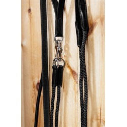 Rênes allemandes LeMieux en cuir Noir Rênes allemandes LeMieux en cuir Noir