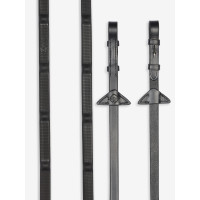 Rênes caoutchouc LeMieux Ergo Grip Noir