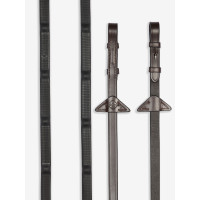 Rênes caoutchouc LeMieux Ergo Grip Havane Marron