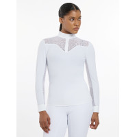Polo de concours LeMieux Emily manches longues Blanc