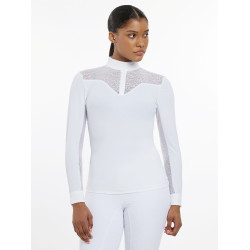 Polo de concours LeMieux Emily manches longues Blanc