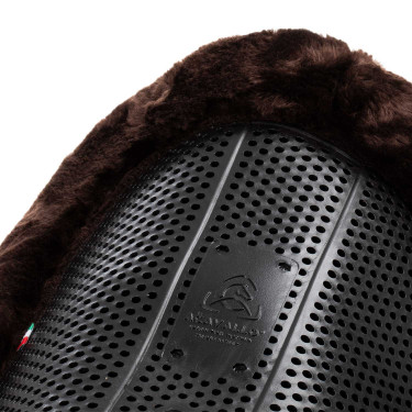 Amortisseur Acavallo Classic Gel et mouton Noir / laine marron