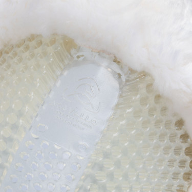 Amortisseur gel et mouton réhausseur arrière Acavallo Transparent / mouton blanc