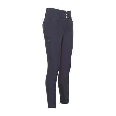Pantalon d'équitation Euro-Star Aurelia Connect FullGrip femme Nuit Bleu marine