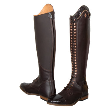 Bottes d'équitation Impérial Riding Olania Dressage Longue/Étroite Marron / marron croco