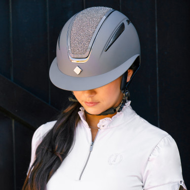 Casque Imperial Riding Olania Deluxe big visor Gris