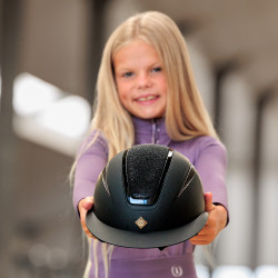 Casque Imperial Riding Olania Deluxe big visor Noir glitter