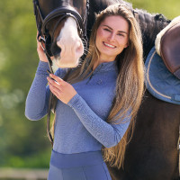 Polo manches longues Imperial Riding Parla femme Moonstone Orange Polo manches longues Imperial Riding Parla femme Moonstone Orange