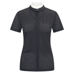 Polo de concours mesh Imperial Riding Grandprix manches courtes femme Noir