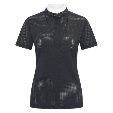 Polo de concours mesh Imperial Riding Grandprix manches courtes femme Noir