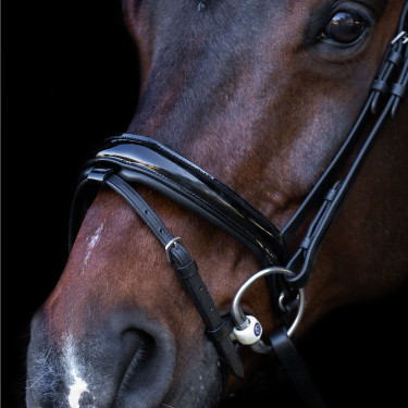 Bridon avec muserolle Englaise Imperial Riding Noir / crystal