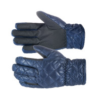 Gants d'hiver en tricot surpiqués Horze Bleu nuit Gants d'hiver en tricot surpiqués Horze Bleu nuit