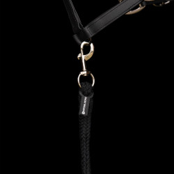 Longe d'attache Imperial Riding Classic mousqueton simple Noir