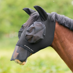 Máscara anti-moscas con nariz Imperial Riding Trail ride Noir Máscara anti-moscas con nariz Imperial Riding Trail ride Noir