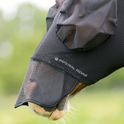 Máscara anti-moscas con nariz Imperial Riding Trail ride Noir Máscara anti-moscas con nariz Imperial Riding Trail ride Noir