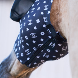 Masque anti-mouches Imperial Riding Trail ride Noir AOP Motifs Masque anti-mouches Imperial Riding Trail ride Noir AOP Motifs