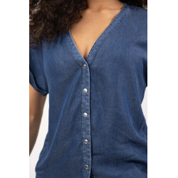 Blouse Harcour Shaina Marine Bleu marine