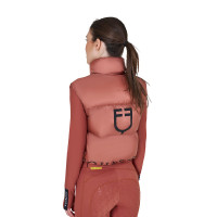 Gilet court zippé femme Equestro Bleu sodalite