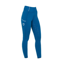 Legging ajustés femme avec grip complet Classic Equestro Bleu corail Legging ajustés femme avec grip complet Classic Equestro Bleu corail