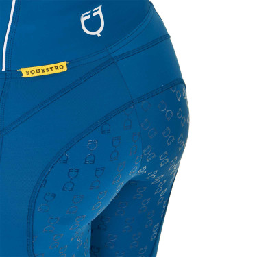 Legging ajustés femme avec grip complet Classic Equestro Bleu corail Legging ajustés femme avec grip complet Classic Equestro Bleu corail