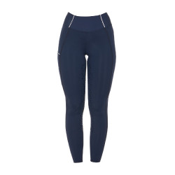 Legging ajustés femme avec grip complet Classic Equestro Marine blazer / blanc Bleu marine