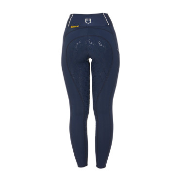Legging ajustés femme avec grip complet Classic Equestro Marine blazer / blanc Bleu marine