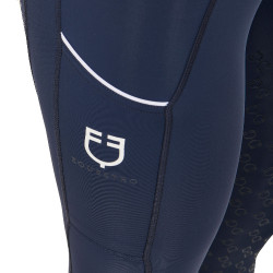 Legging ajustés femme avec grip complet Classic Equestro Marine blazer / blanc Bleu marine