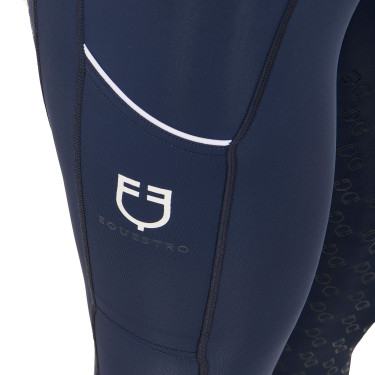 Legging ajustés femme avec grip complet Classic Equestro Marine blazer / blanc Bleu marine