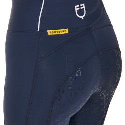 Legging ajustés femme avec grip complet Classic Equestro Marine blazer / blanc Bleu marine