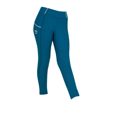 Legging fille cintré avec grip et logo Equestro Legging fille cintré avec grip et logo Equestro