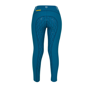 Legging fille cintré avec grip et logo Equestro Legging fille cintré avec grip et logo Equestro